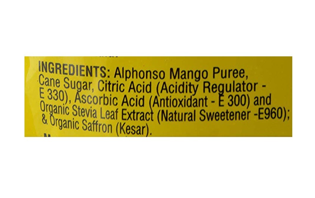 Nature's First Alphonso Mango (Mango Puree With Organic Saffron)   Pack  300 grams